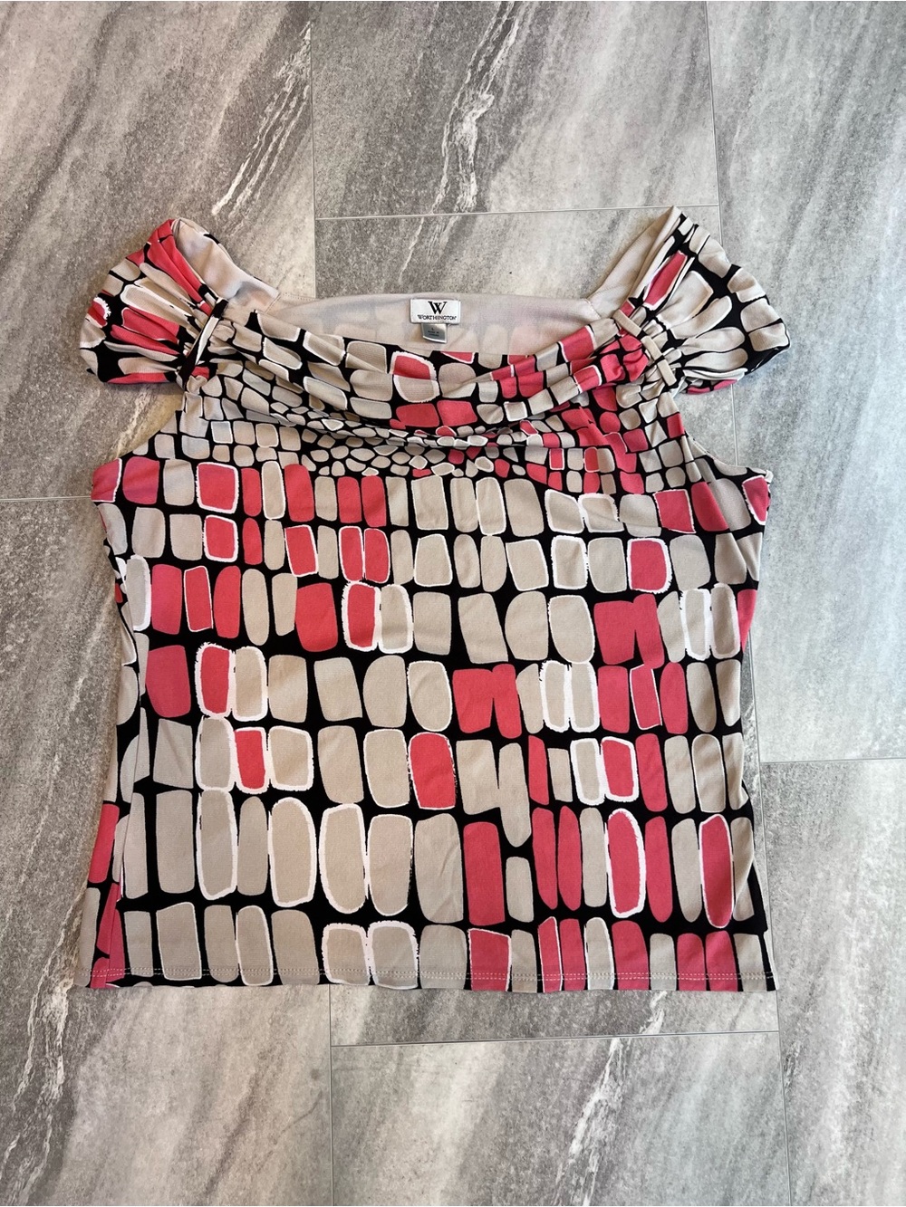 Worthington Woman Multicolor Sleeveless Blouse Top Size L